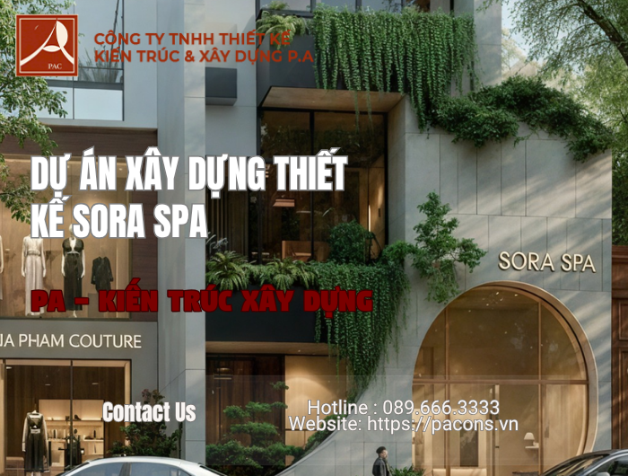 Dự án xây dựng thiết kế SORA SPA tại PA Kiến Trúc Xây Dựng