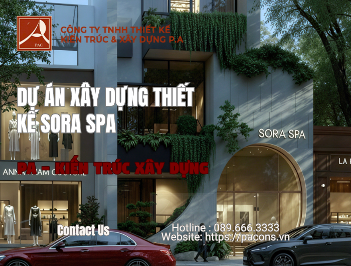 Dự án xây dựng thiết kế SORA SPA tại PA Kiến Trúc Xây Dựng