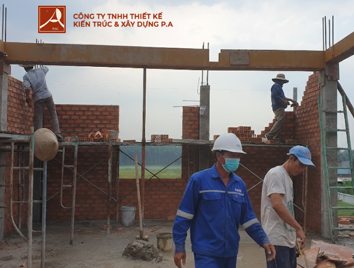 Thi công xây dựng biệt thự hóc môn tại Thiết kế xây dựng P.A