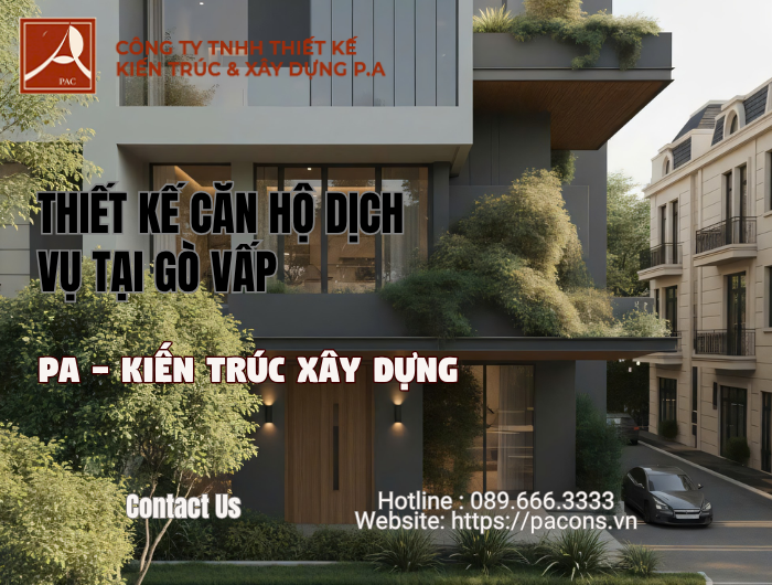 Dự án thiết kế căn hộ dịch vụ Gò Vấp do PA – Kiến Trúc & Xây Dựng