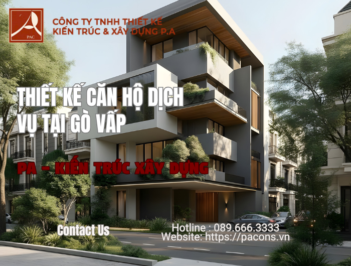 Dự án thiết kế căn hộ dịch vụ Gò Vấp do PA – Kiến Trúc & Xây Dựng