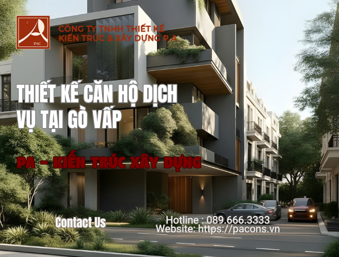 Dự án thiết kế căn hộ dịch vụ Gò Vấp do PA – Kiến Trúc & Xây Dựng