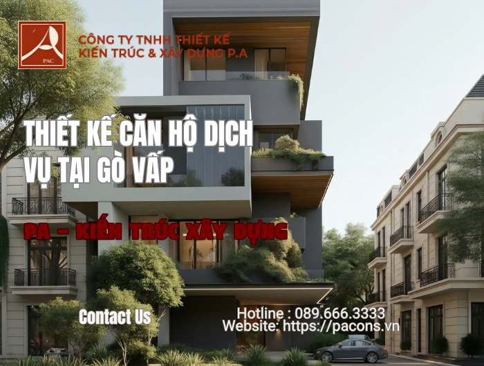 Dự án thiết kế căn hộ dịch vụ Gò Vấp do PA – Kiến Trúc & Xây Dựng
